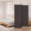 3-panels rumdeler 150x200 cm stof brun