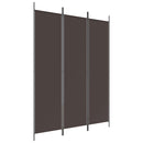 3-panels rumdeler 150x200 cm stof brun