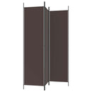 3-panels rumdeler 150x200 cm stof brun
