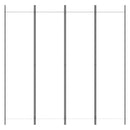 4-panels rumdeler 200x200 cm stof hvid