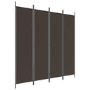 4-panels rumdeler 200x200 cm stof brun