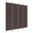 4-panels rumdeler 200x200 cm stof brun