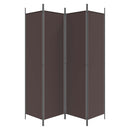 4-panels rumdeler 200x200 cm stof brun
