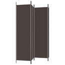 4-panels rumdeler 200x200 cm stof brun