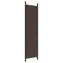 4-panels rumdeler 200x200 cm stof brun