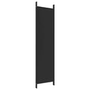 4-panels rumdeler 200x200 cm stof sort
