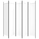 5-panels rumdeler 250x200 cm stof hvid