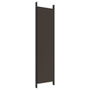 5-panels rumdeler 250x200 cm stof brun
