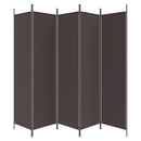 5-panels rumdeler 250x200 cm stof brun