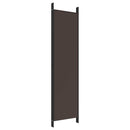 5-panels rumdeler 250x200 cm stof brun