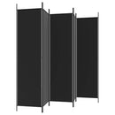 5-panels rumdeler 250x200 cm stof sort