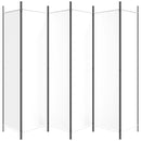 6-panels rumdeler 300x200 cm stof hvid