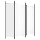 6-panels rumdeler 300x200 cm stof hvid