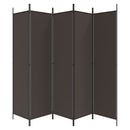 6-panels rumdeler 300x200 cm stof brun