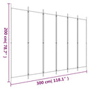 6-panels rumdeler 300x200 cm stof brun