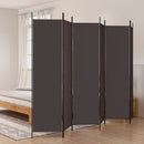 6-panels rumdeler 300x200 cm stof brun
