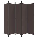6-panels rumdeler 300x200 cm stof brun