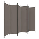 5-panels rumdeler 300x200 cm stof antracitgrå