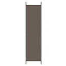 5-panels rumdeler 300x200 cm stof antracitgrå