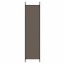 5-panels rumdeler 300x200 cm stof antracitgrå
