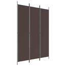 3-panels rumdeler 150x220 cm stof brun