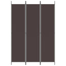 3-panels rumdeler 150x220 cm stof brun