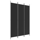 3-panels rumdeler 150x220 cm stof sort