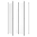 4-panels rumdeler 200x220 cm stof hvid