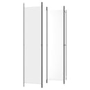 4-panels rumdeler 200x220 cm stof hvid