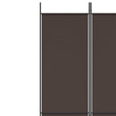 4-panels rumdeler 200x220 cm stof brun