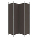 4-panels rumdeler 200x220 cm stof brun
