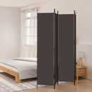 4-panels rumdeler 200x220 cm stof brun