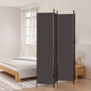 4-panels rumdeler 200x220 cm stof brun