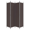 4-panels rumdeler 200x220 cm stof brun