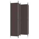 4-panels rumdeler 200x220 cm stof brun