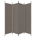 4-panels rumdeler 200x220 cm stof antracitgrå