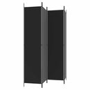 4-panels rumdeler 200x220 cm stof sort