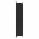 4-panels rumdeler 200x220 cm stof sort