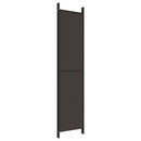 5-panels rumdeler 250x220 cm stof brun