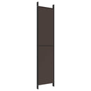 5-panels rumdeler 250x220 cm stof brun