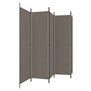 5-panels rumdeler 250x220 cm stof antracitgrå
