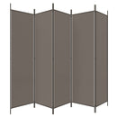 5-panels rumdeler 250x220 cm stof antracitgrå