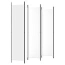 6-panels rumdeler 300x220 cm stof hvid