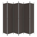 6-panels rumdeler 300x220cm stof brun
