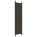 6-panels rumdeler 300x220cm stof brun