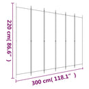 6-panels rumdeler 300x220cm stof brun
