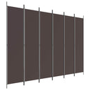 6-panels rumdeler 300x220cm stof brun