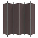 6-panels rumdeler 300x220cm stof brun