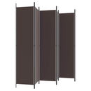 6-panels rumdeler 300x220cm stof brun