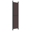 6-panels rumdeler 300x220cm stof brun